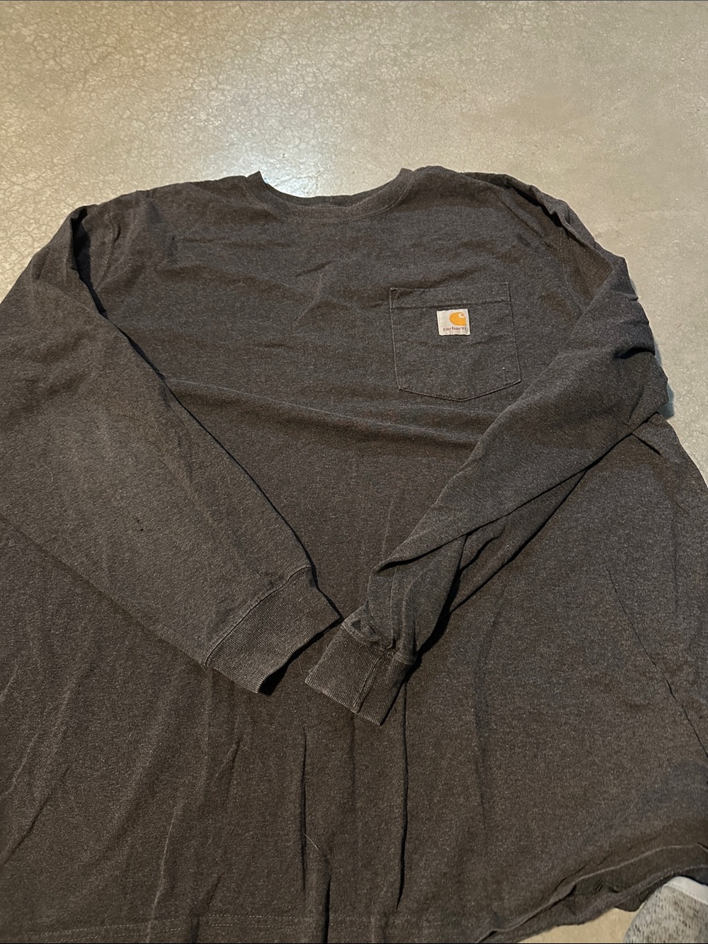 Carhartt Long-Sleeve Pocket Tee — Black